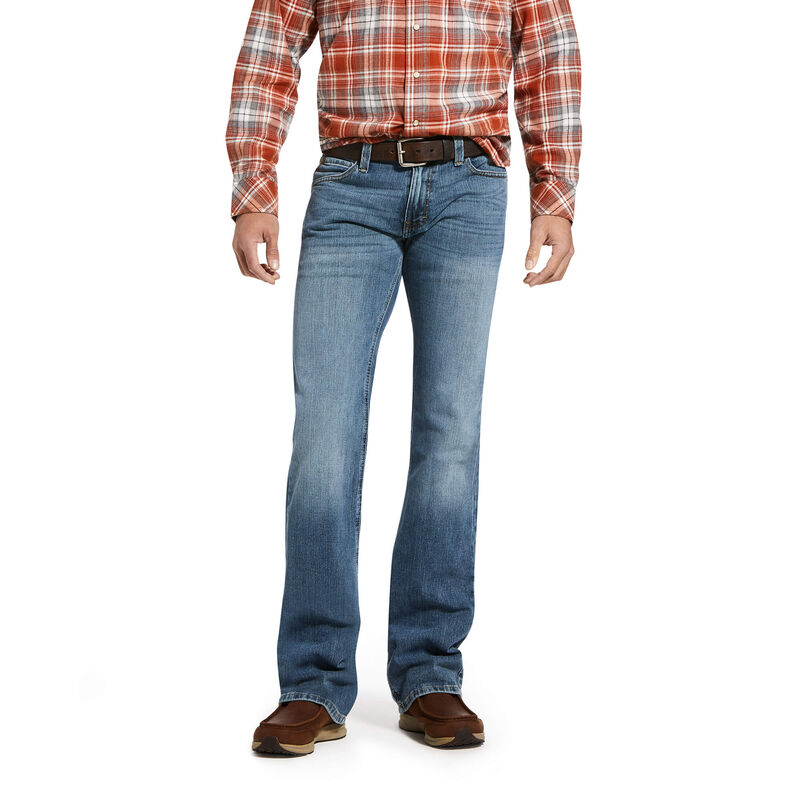 Ariat Jeans Herren - M7 Rocker Stretch Legacy Boot Cut Blau ( SQVEX-2064 )